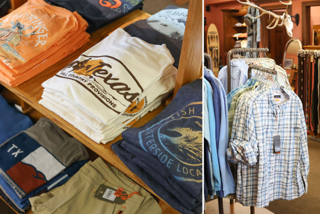 Shop Texas Hill Country provisions clothing, patagonia button down men's shirts and shorts in amarillo texas.