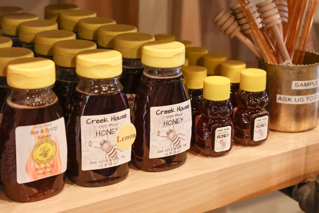 creek house honey for sale in amarillo texas at purpose and passion boutique located in wolflin village. creek house honey farm canyon texas